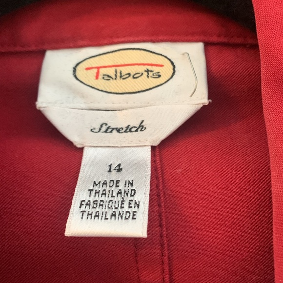 Talbots stretch red jacket - Picture 3 of 5